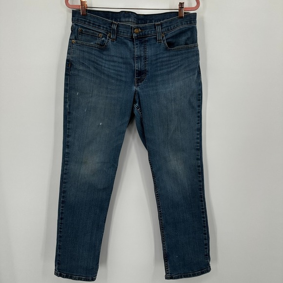 LL Bean Men Jeans 34x29 Blue Denim Straight Leg Casual Work Pants - Picture 3 of 13